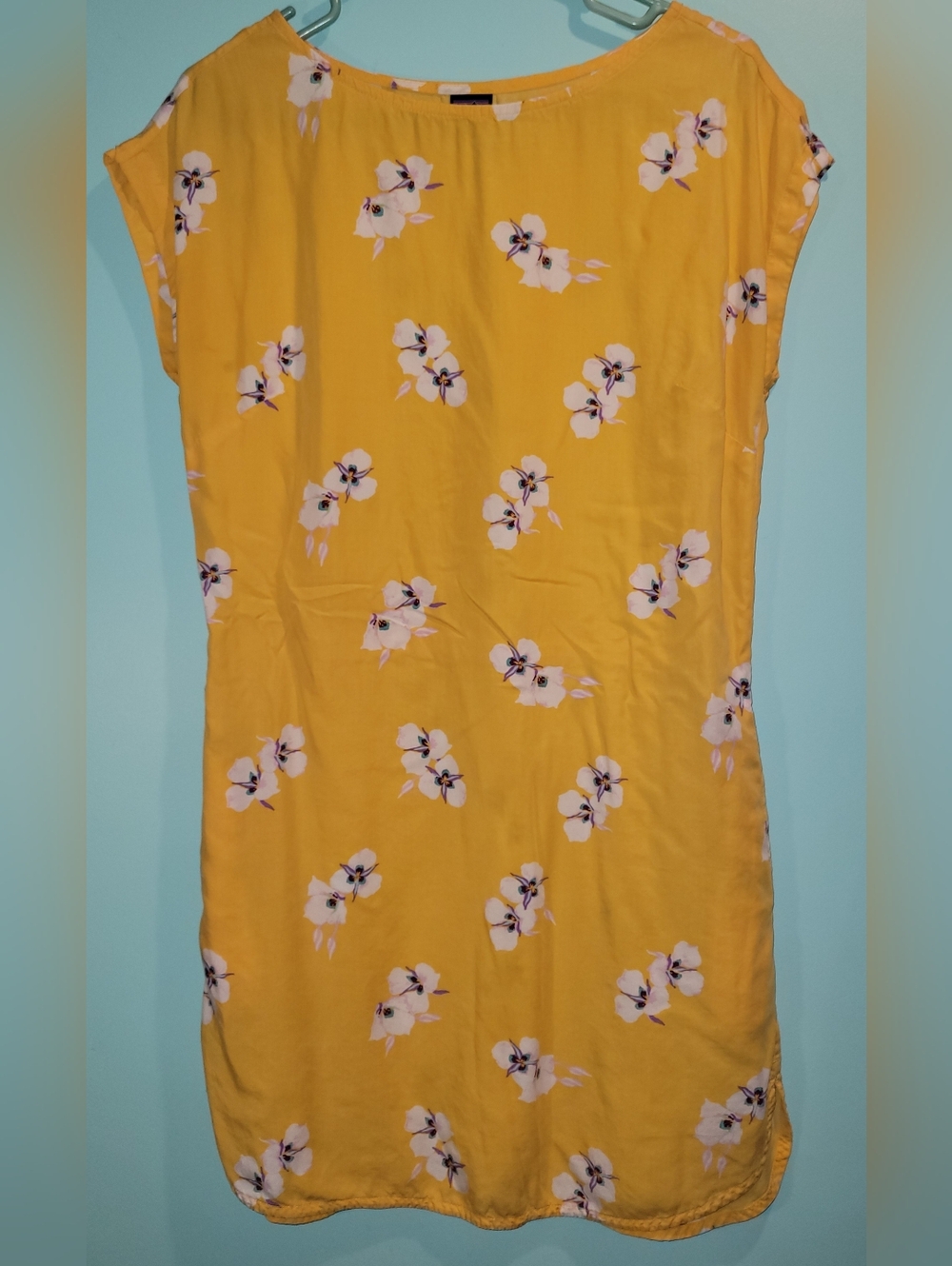 Patagonia June Lake Dress Yellow Floral Dress Women's Small